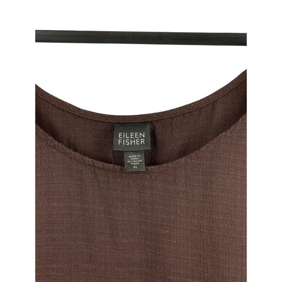 Eileen Fisher Brown Sleeveless Maxi Dress XL - Picture 4 of 5